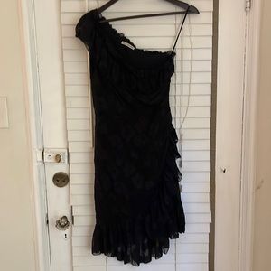 Ulla Johnson one shoulder black dress sz 2